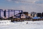 WECX 102, Westinghouse 600-ton 22-axle Transformer Car, at UP Yard Center